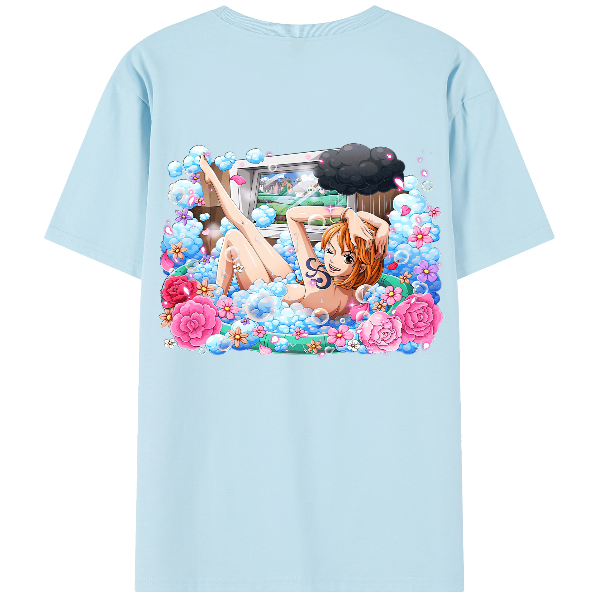 ワンピース ナミ ONE PIECE Nami 綿100％半袖Tシャツ（背面プリント）